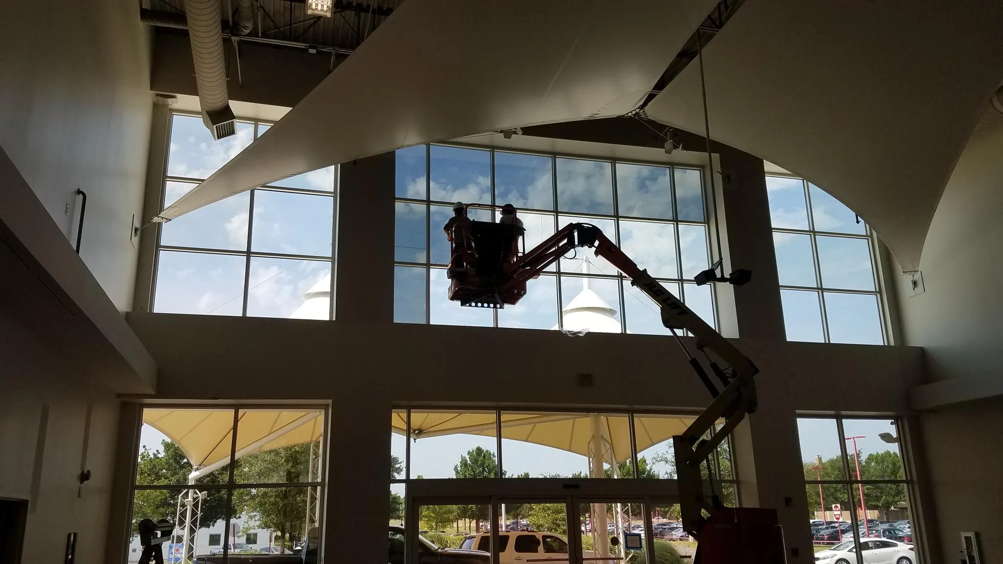 Drivers Select Echo Park dealership interior arched windows ceramic solar film DFW